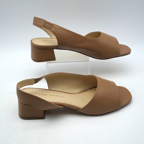 NEW Adrienne Vittadini Women's 8 Adino Slingback Sandal Tan Brown - Picture 5 of 10